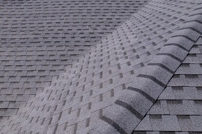 Shingles texture - close up view of asphalt roofing shingles
